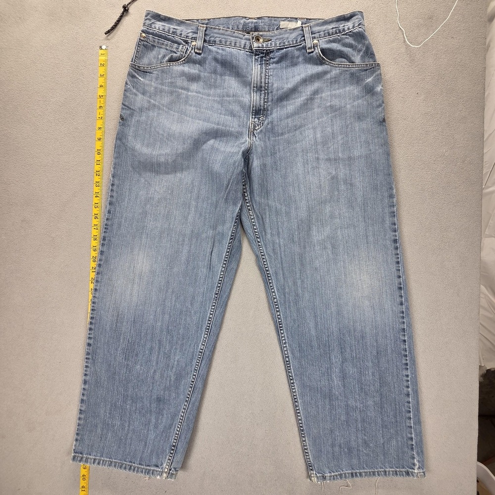 SilverTab Jeans Mens 38x30 Blue Baggy Wide‎ Leg Skater Y2K Hip Hop Grunge Punk